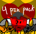 4 PIN PACK!!! (Soul, The King, Tails and Exe pins)
